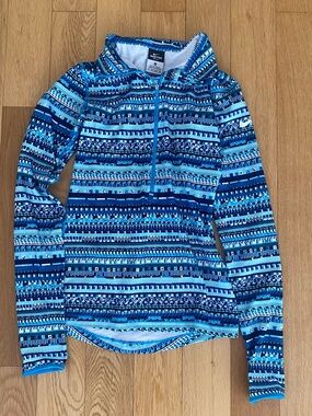 Nike Pro Blue Warm 8 Bit Half-Zip Training Top